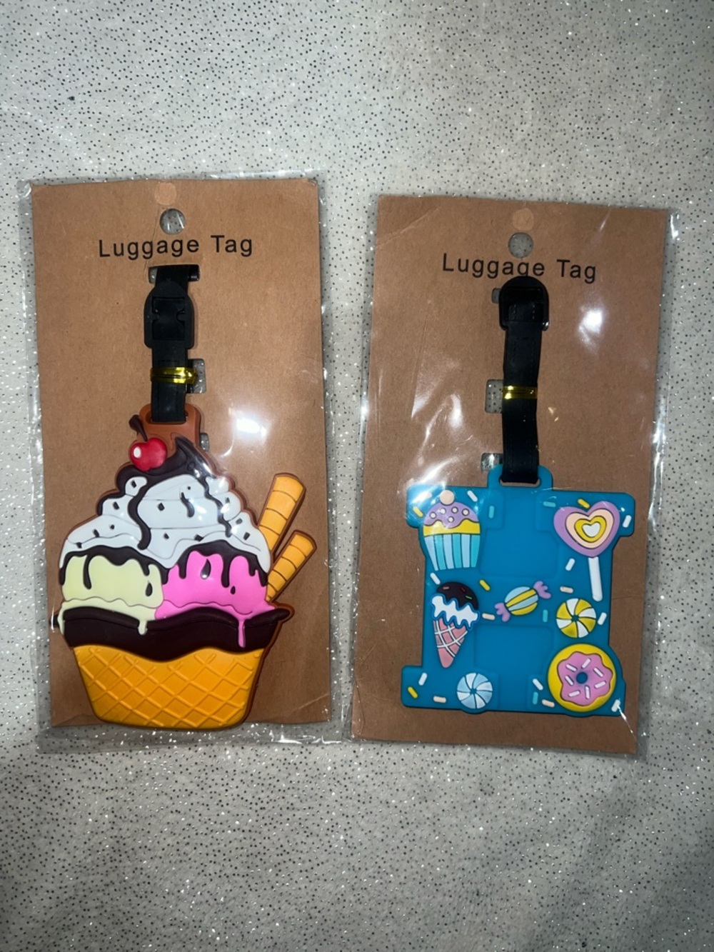 Luggage Tag Duo- Candy & Sweets Design